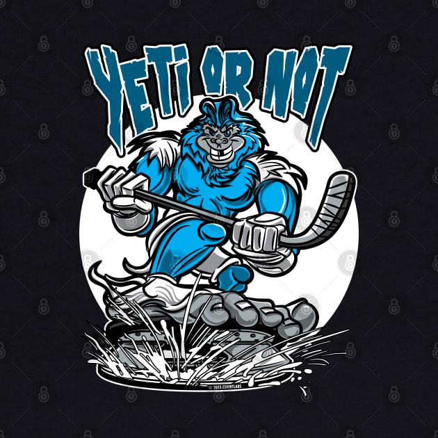 Yeti or Not Hockey Player Mascot by eShirtLabs